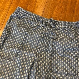 Blue Pattern Jean Joggers